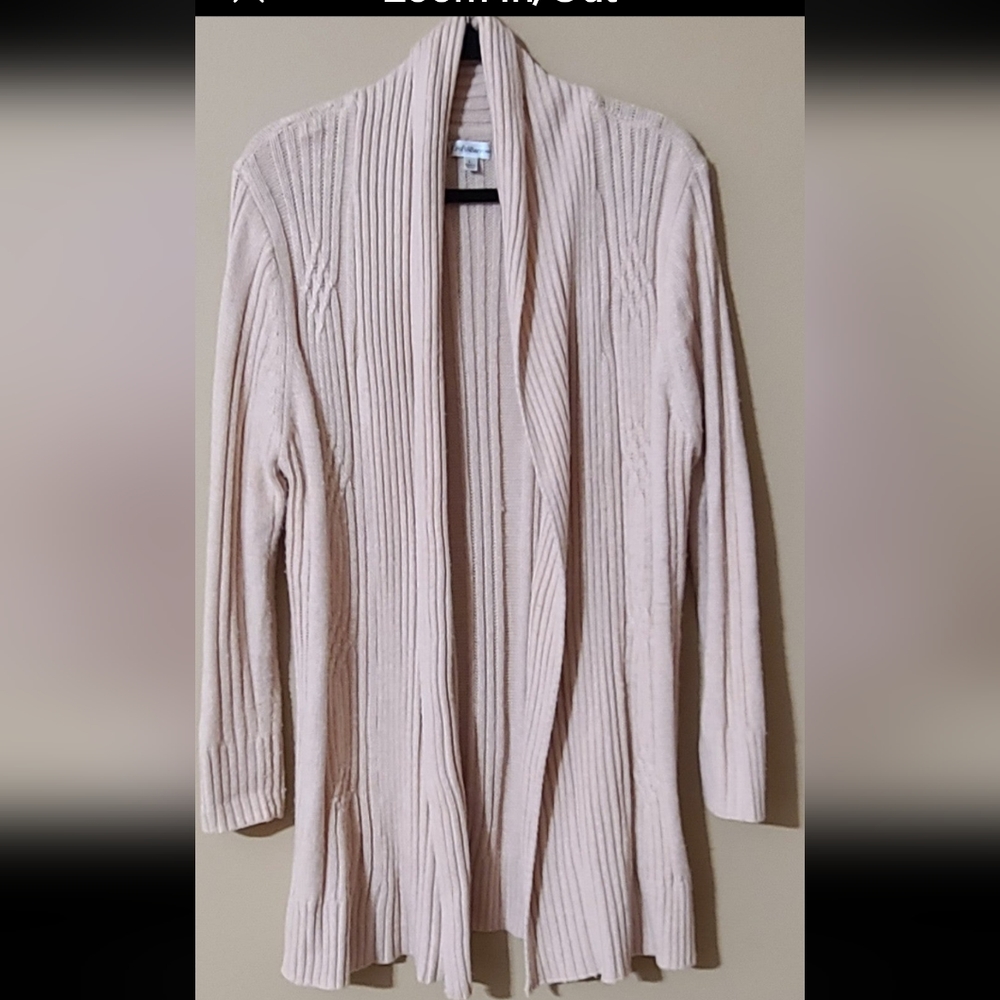 Cardigan Long Sweater Croft & Barrow Woman's Large Mauve Color